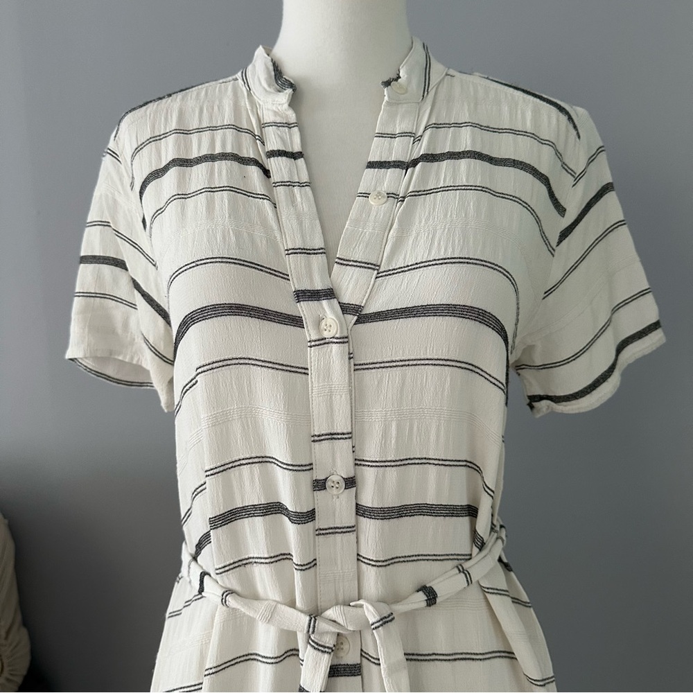 Reformation ghana White and black Striped midi Dress - Picture 7 of 7